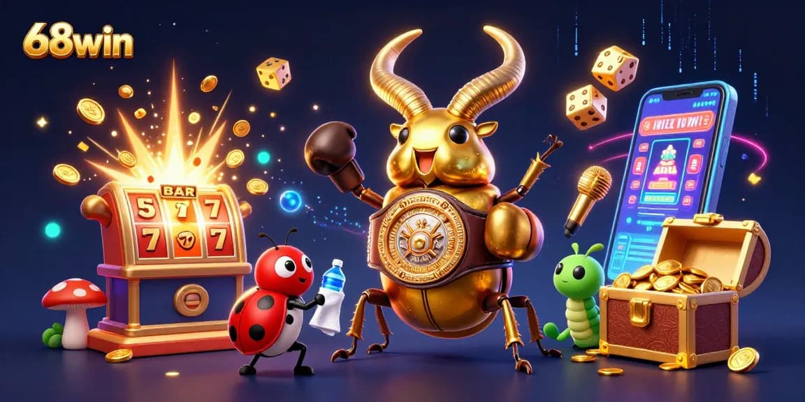 Experience excitement with 68win's captivating casino adventure featuring vibrant characters.