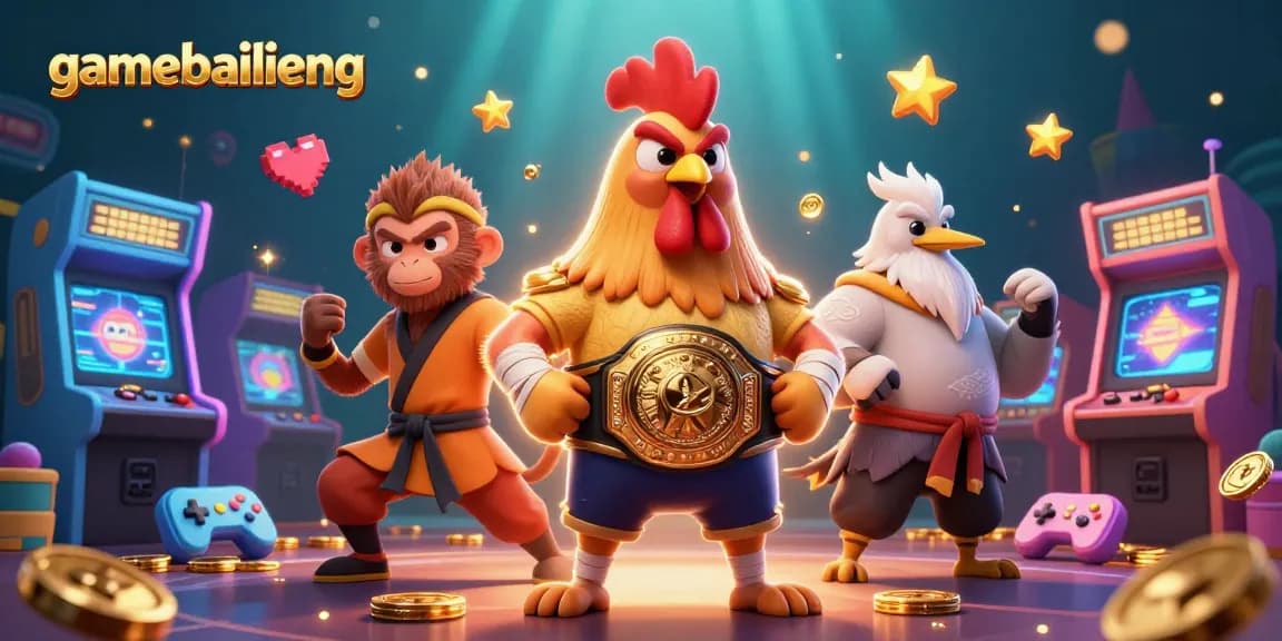 Engage with gamebailieng featuring a strategic showdown among characters in a vibrant casino-themed digital scene.