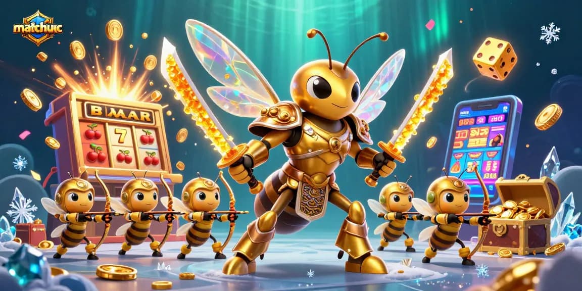 Experience matchuoc with a vibrant 3D casino scene showcasing exciting jackpots and dynamic gameplay.