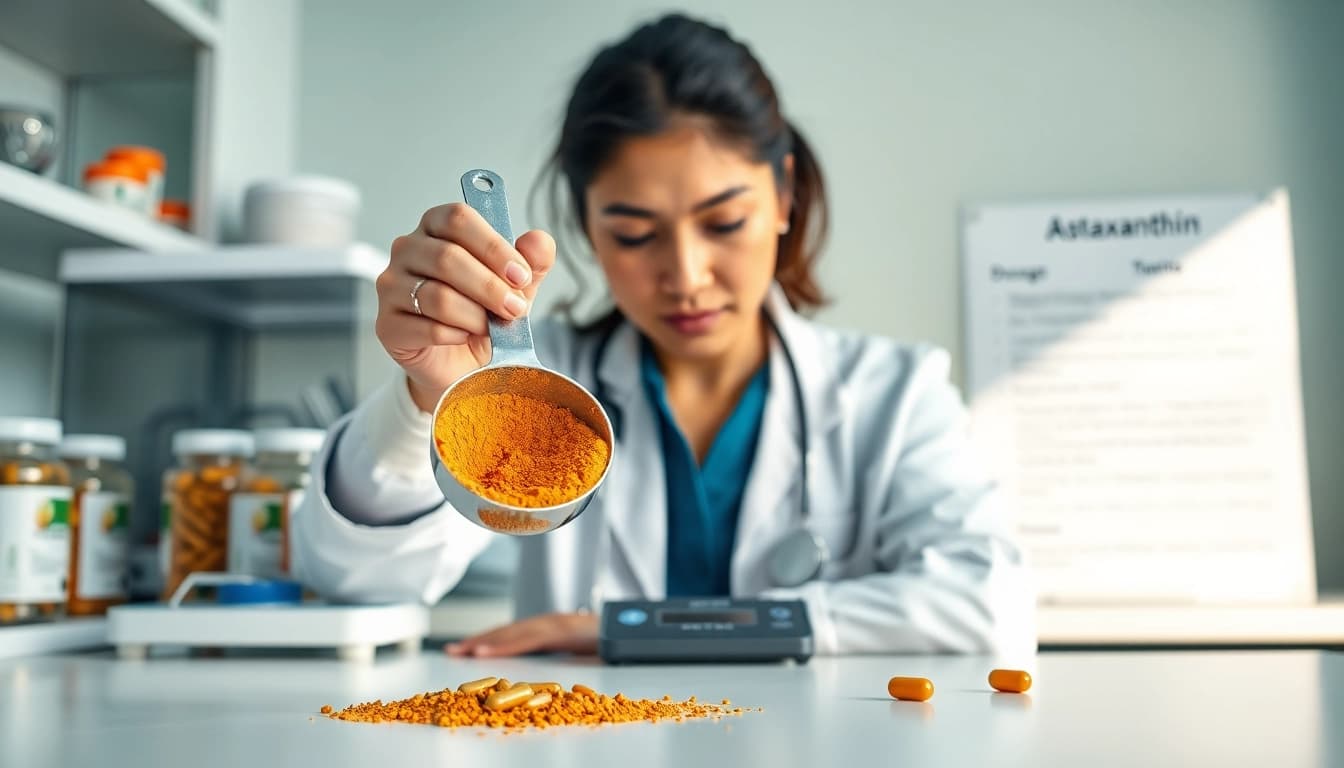 Measure the best astaxanthin dosage with professional precision in a lab setting.