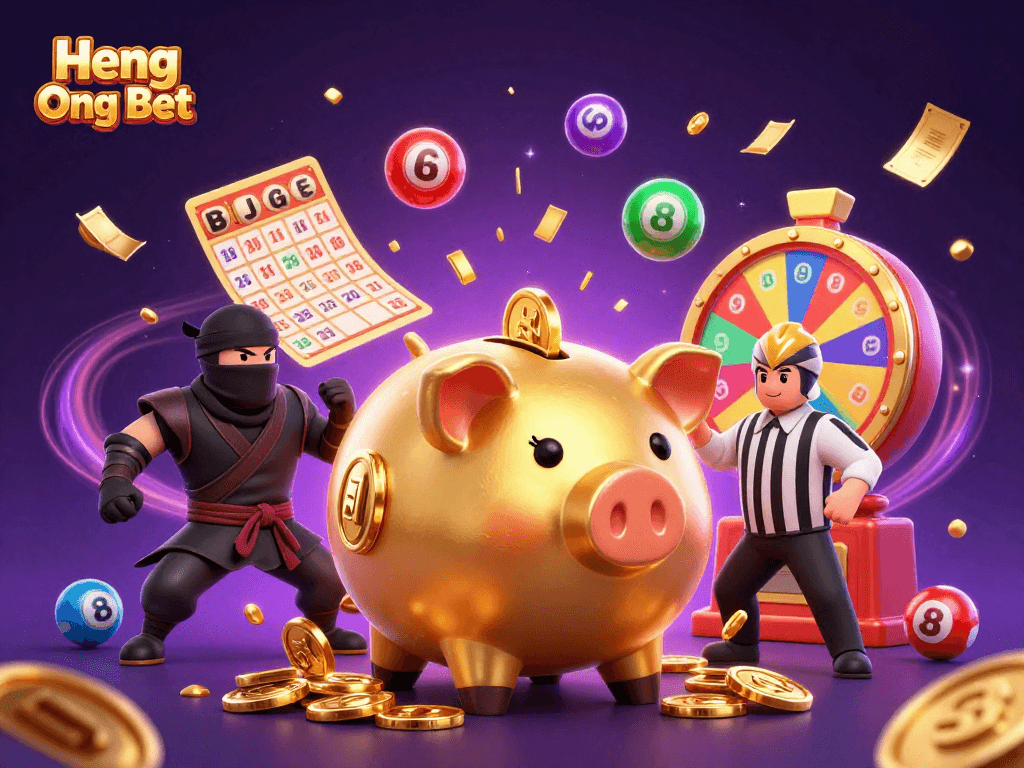 Experience Heng Ong Bet with thrilling dynamic lottery and gaming elements showcasing a vibrant casino atmosphere.