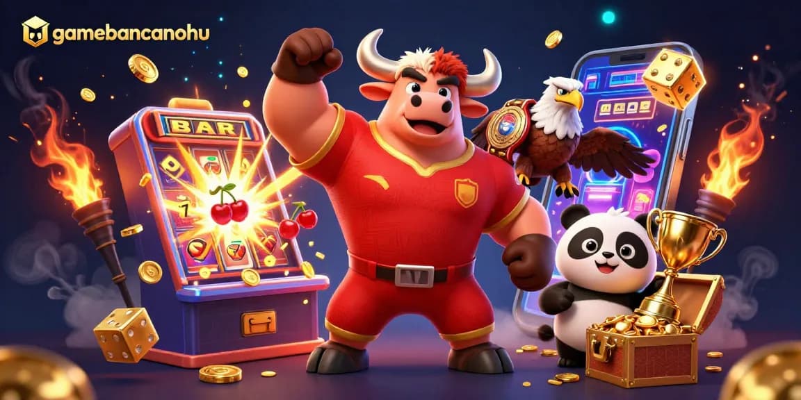 Experience thrilling gaming at gamebancanohu with vibrant characters and exciting casino elements!