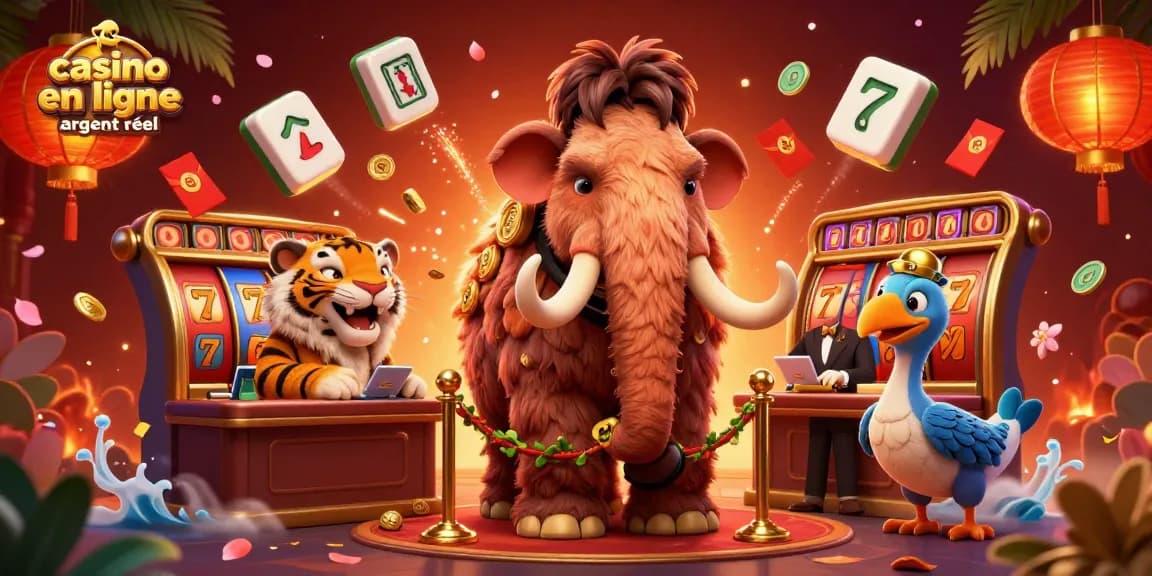 Découvrez l'univers du casino en ligne argent réel avec une scène animée captivante.