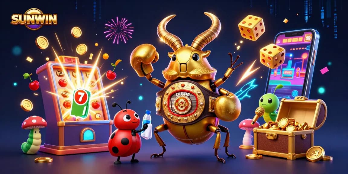 SUNWIN delivers an exciting jackpot scene featuring dynamic 3D characters and slot machine action.
