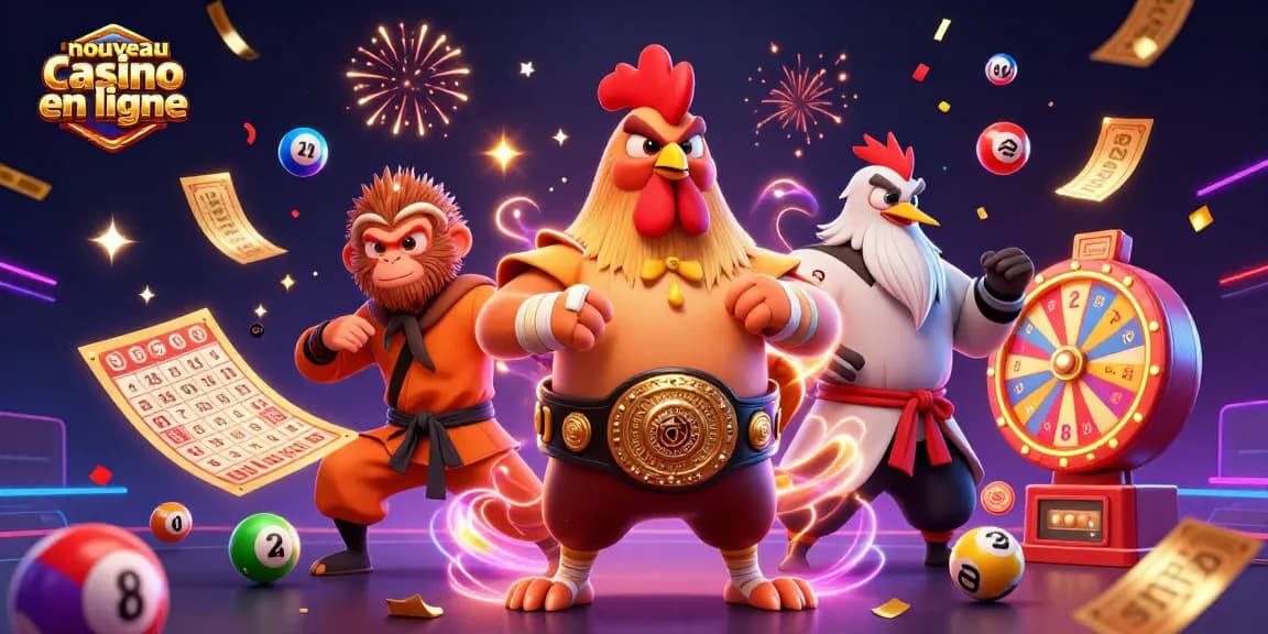 Découvrez les jeux de casino avec le nouveau casino en ligne vibrant d'éléments et de personnages animés.