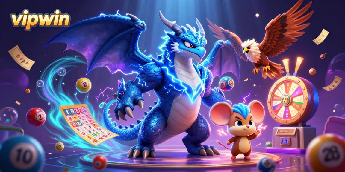 Experience thrilling gameplay at vipwin with colorful elements and dynamic characters in a vibrant casino scene.