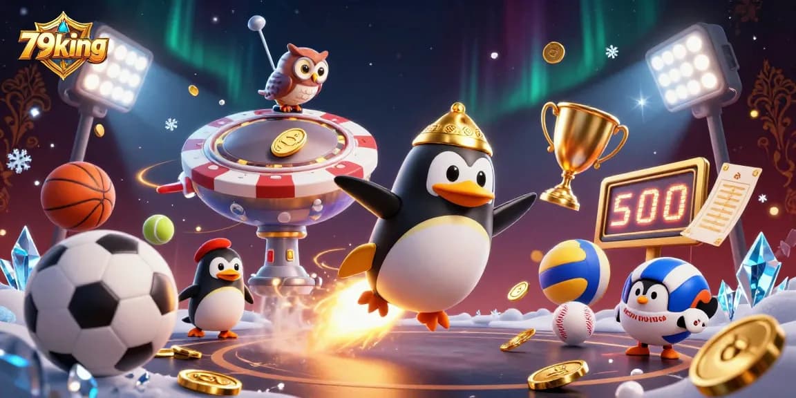Bet on 79king with a thrilling 3D scene of sports betting showcased in vibrant detail.