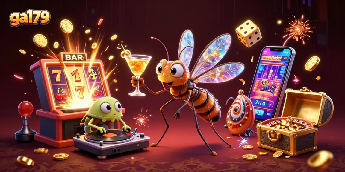 Transform your luck with ga179's vibrant casino illustration showcasing jackpots and excitement.