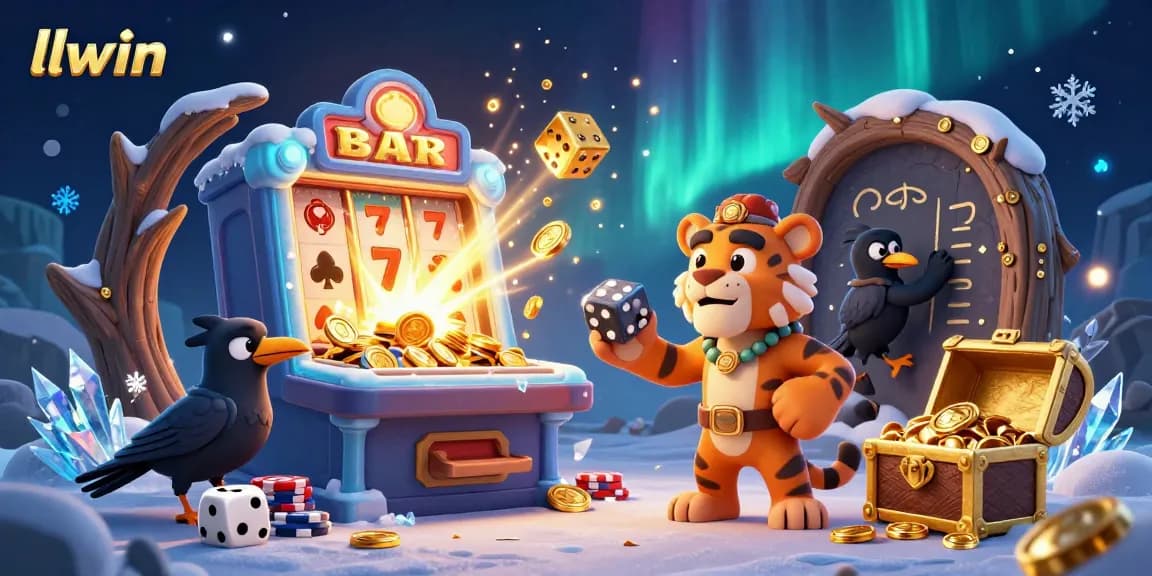 Play exciting casino games at llwin, featuring a vibrant prehistoric casino scene with interactive elements.