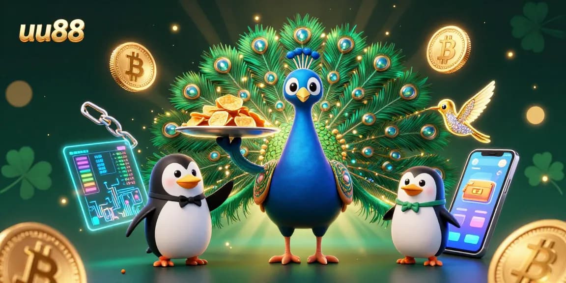 Engage in thrilling gameplay at uu88 with vibrant 3D casino illustration showcasing crypto elements.