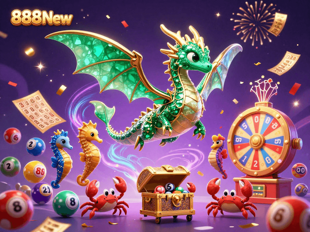 Experience the vibrant world of 888New with immersive gaming elements and a dynamic atmosphere.