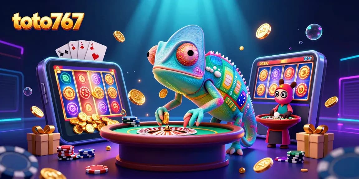 Permainan toto767 menawarkan video slot yang memikat dengan simbol berkilau dan peluang besar.