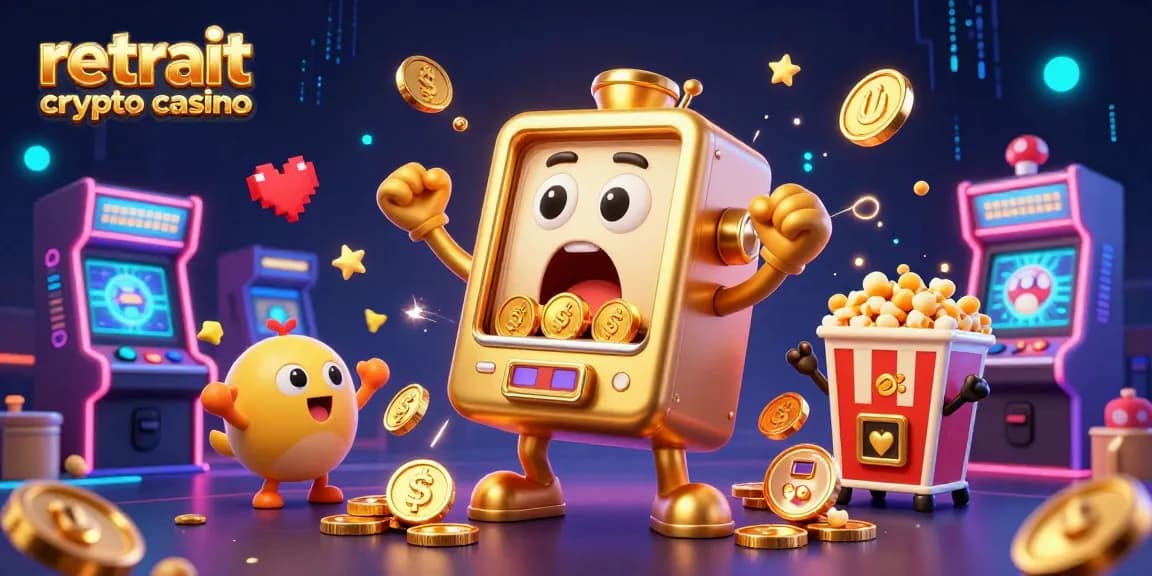 Retrait crypto casino : gain instantané avec une machine à sous qui explose de pièces.