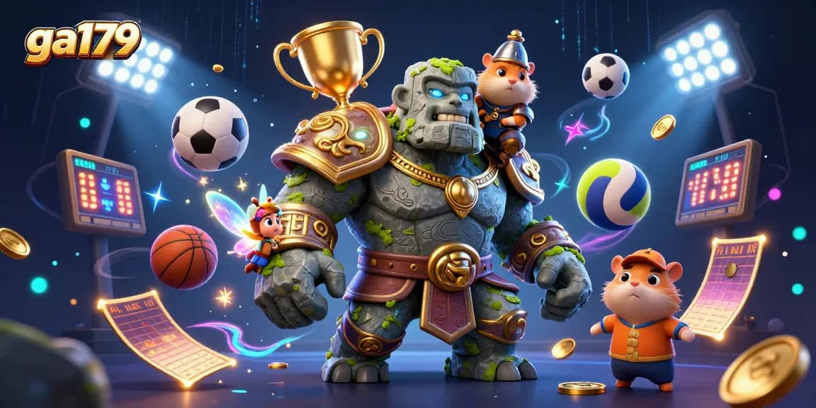Experience thrilling gameplay with ga179 as a stone golem guardian and magical fairy unite.