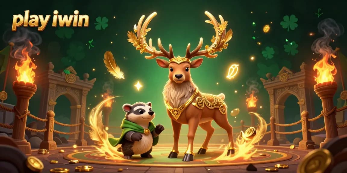 Engage with the thrill of play iwin in a vivid 3D casino illustration showcasing enchanting characters and vibrant elements.