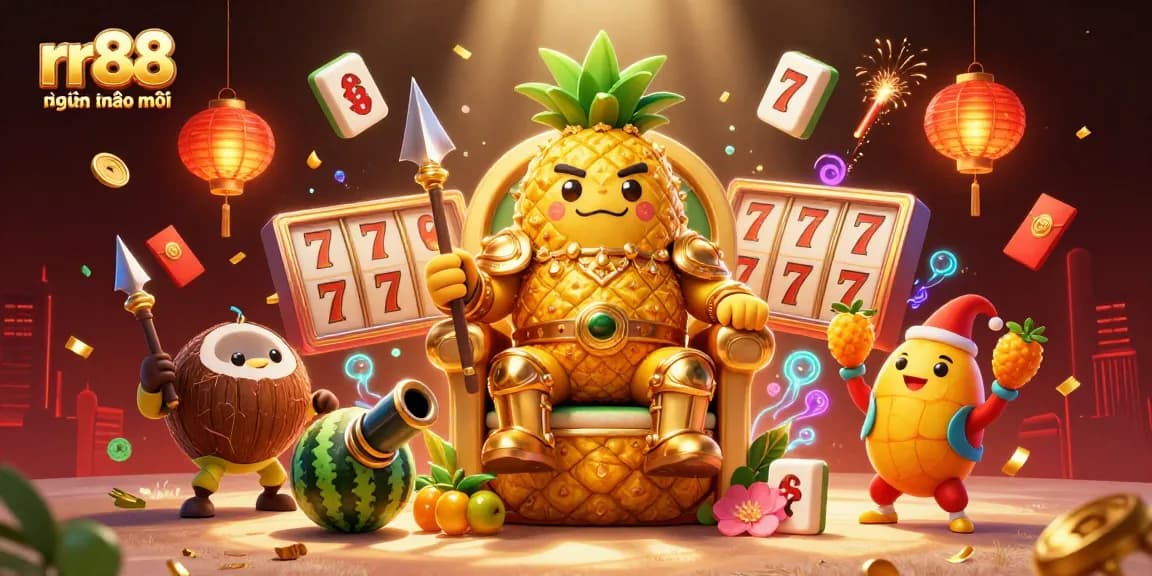 Experience thrilling gaming at rr88 hiện đang mở with a vibrant casino scene featuring unique characters.