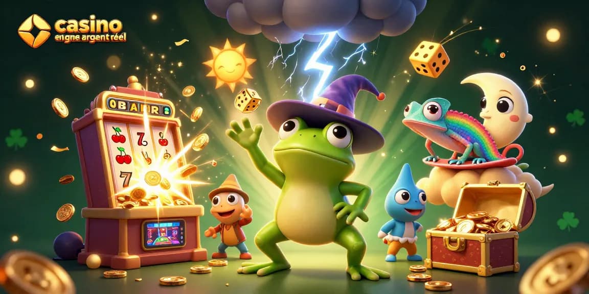Jouez au casino en ligne argent réel avec des héros animés et des symboles de jeu captivants.