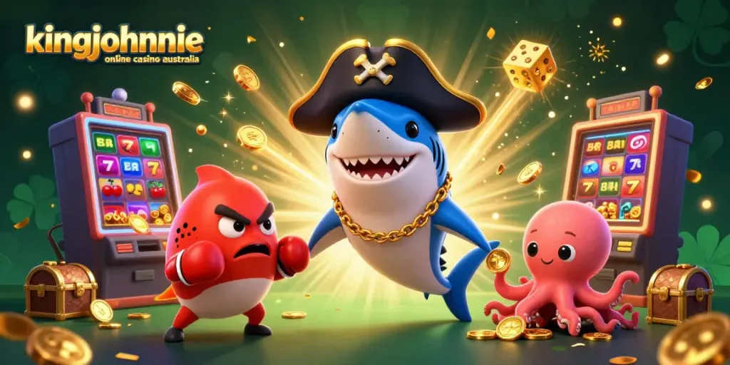 Experience the excitement of kingjohnnie online casino australia with vibrant characters and thrilling game elements.