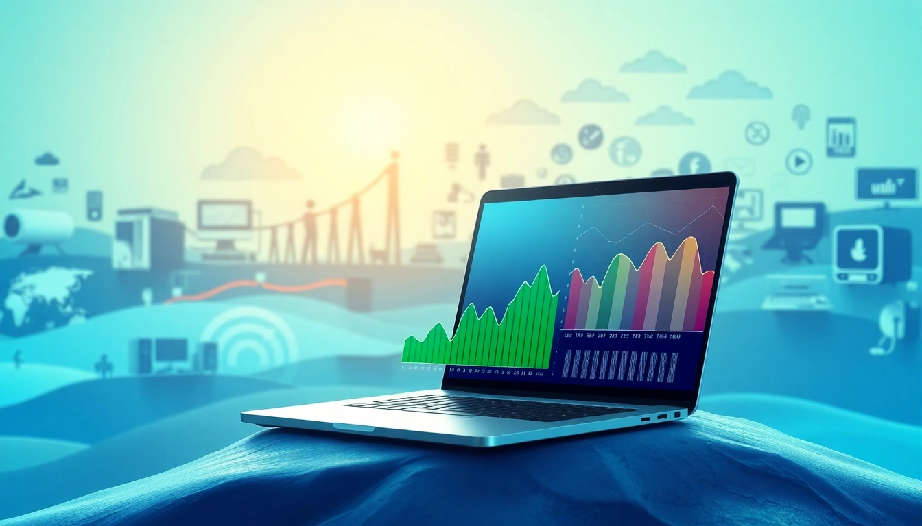 Illustration showcasing internet history with a vibrant timeline and digital icons, highlighting trends.