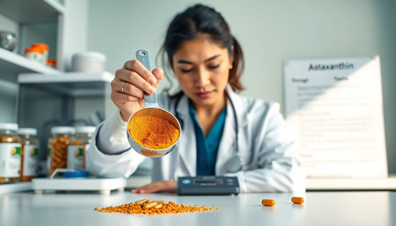 Measure the best astaxanthin dosage with professional precision in a lab setting.