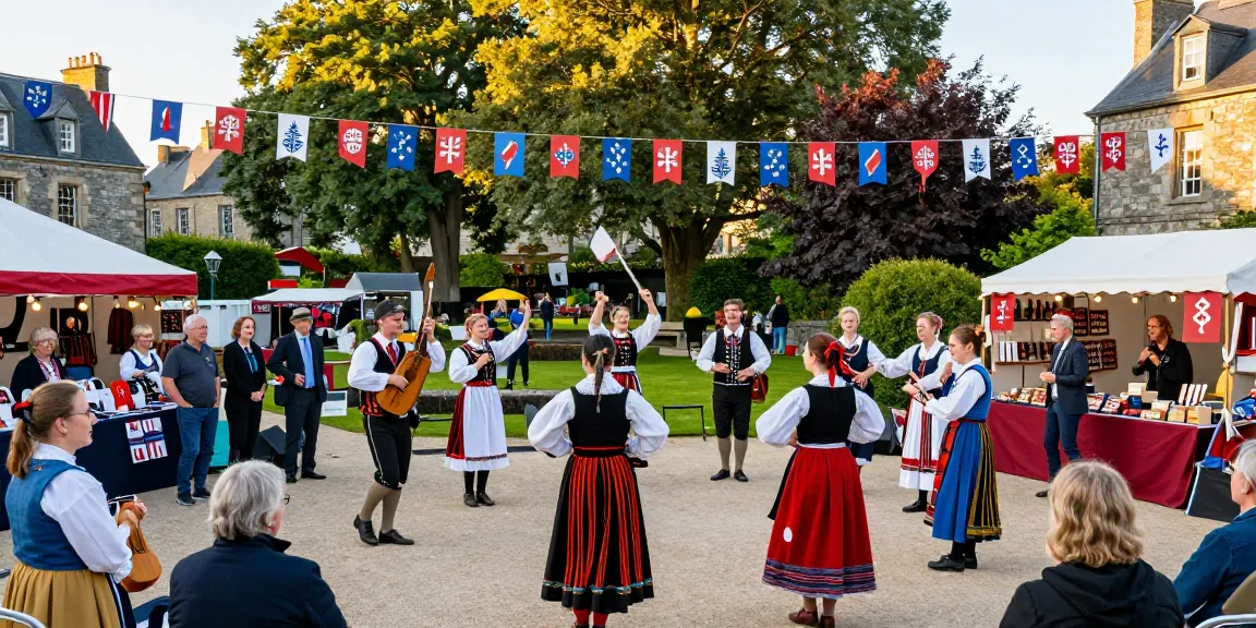 we88 PGSLOT cultural festival scene celebrating Breton heritage with vibrant performances and joyful attendees.