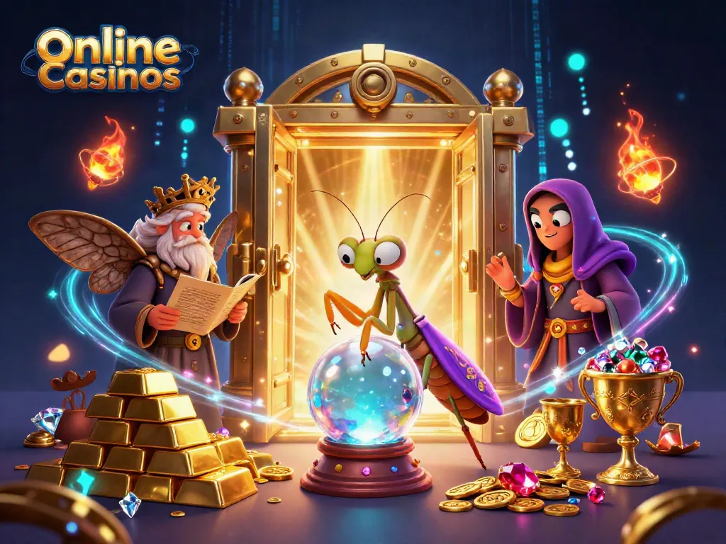 Engage with thrilling online casinos while a fortune teller and librarian unveil exciting treasures.