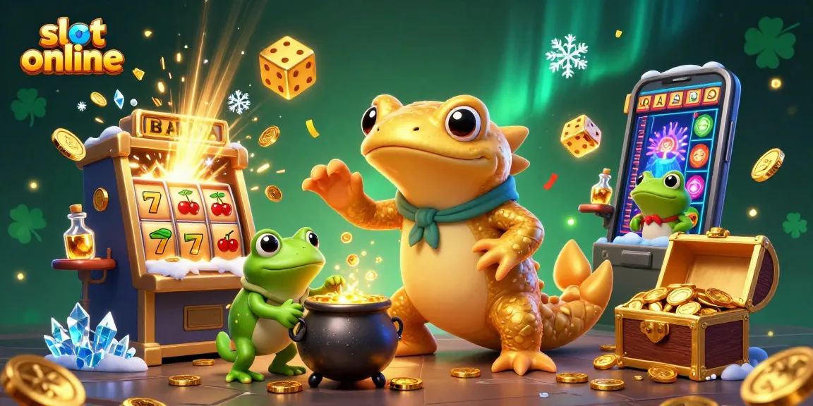 Spin the slots online with excitement in this vibrant, golden jackpot scene bursting with action.