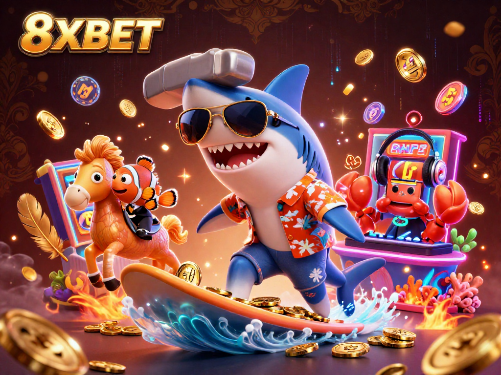 Experience exciting gameplay at 8XBET with thrilling casino adventures in a vibrant underwater scene.
