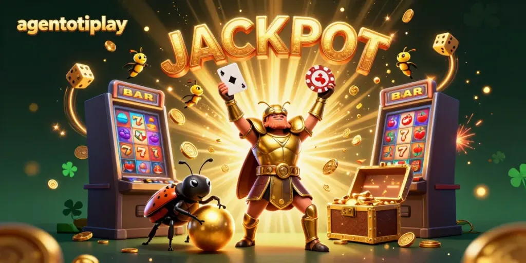 Win big with agentotoplay's vibrant 3D casino scene featuring joyful characters and thrilling jackpots!