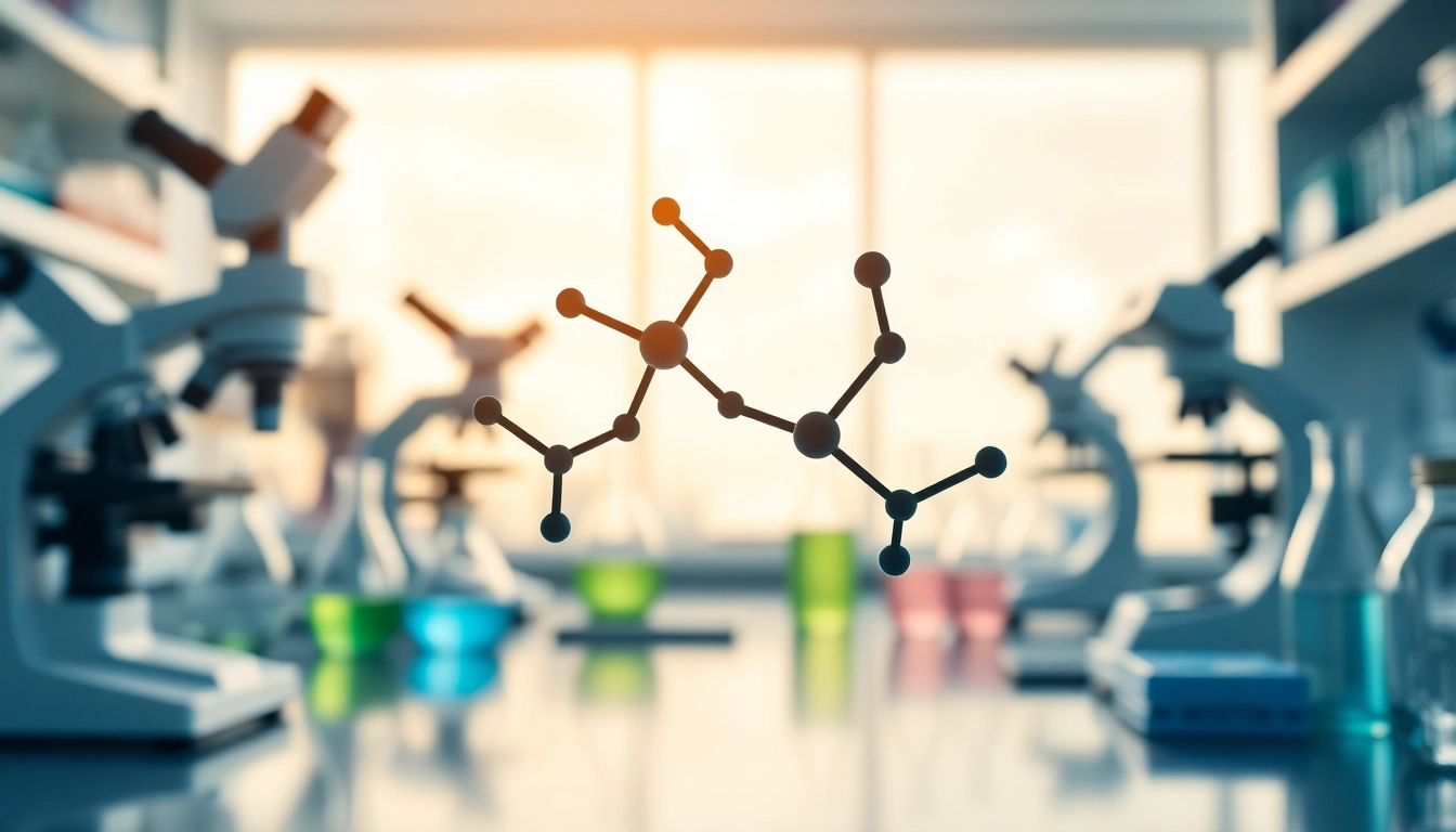 Purchase dihexa for research with intricate molecular structures in a lab setting.