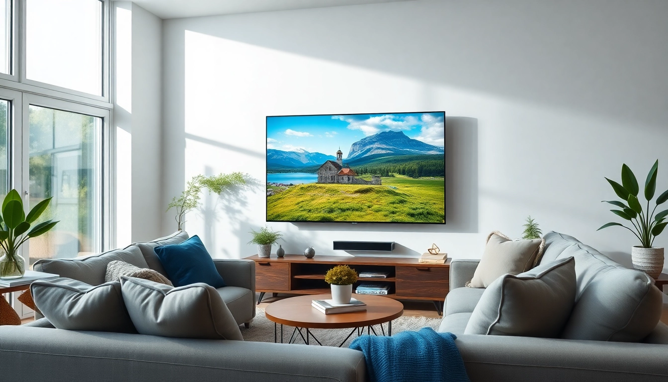 Enjoying IPTV Sweden while relaxing in a cozy living room with modern decor.