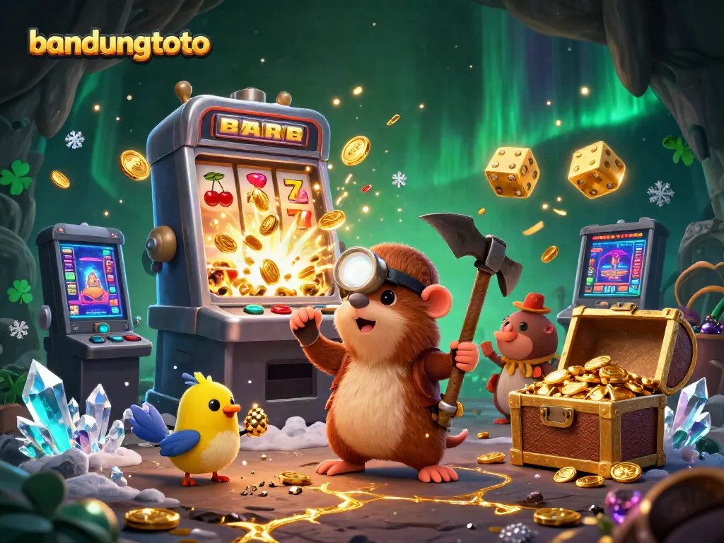 Experience immersive excitement with bandungtoto's vibrant gambling-themed illustration.