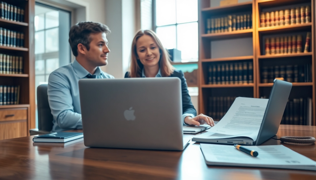 Guide on Probate illustrated with a professional discussing legal documents in a warm office.