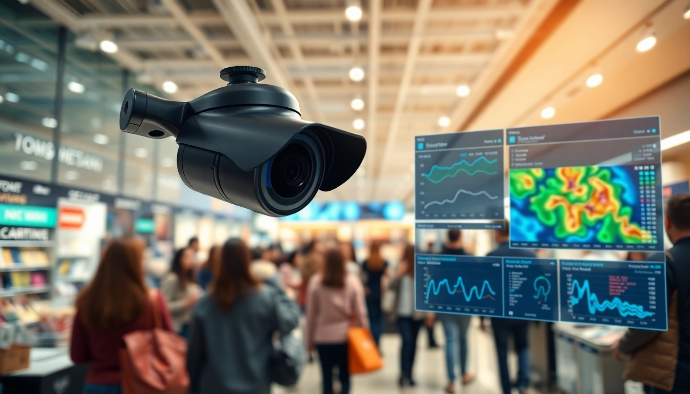 Analyze foot traffic patterns with people counting software in a retail setting.