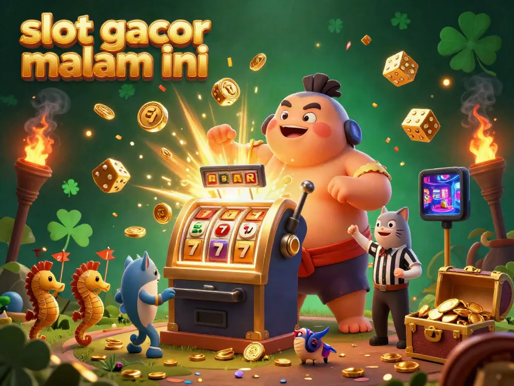 Slot gacor malam ini menampilkan ilustrasi 3D yang memukau dengan jackpot, fugu, dan penonton.