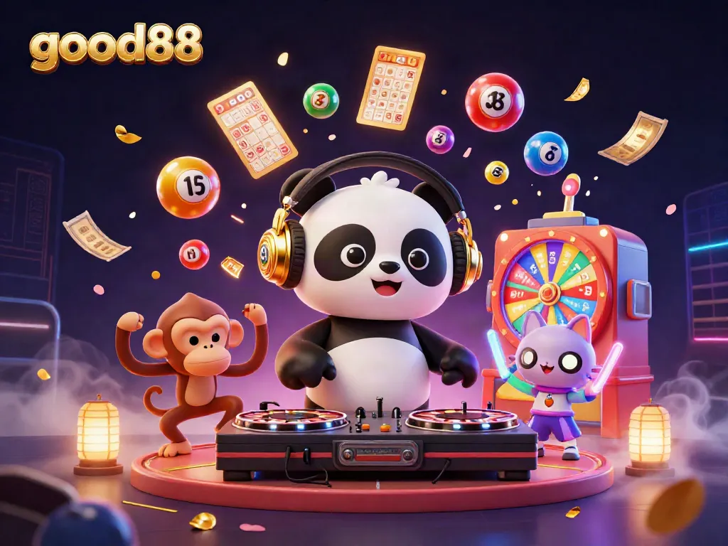 Experience exciting gameplay at good88 with vibrant characters and dynamic casino elements.