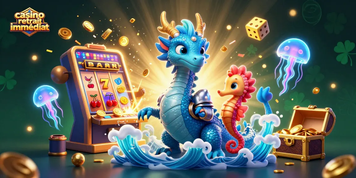 Bien vivre l'expérience casino retrait immédiat avec un dragon aquatique et des créatures marines.
