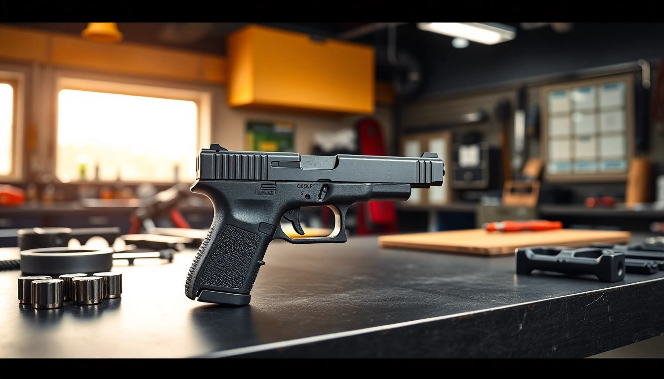 Showcase of glock 19 slides emphasizing precision craftsmanship and design.