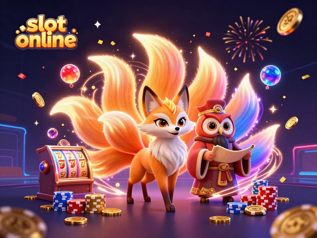 Engage in the excitement of slot online gaming with vibrant characters and dynamic elements.