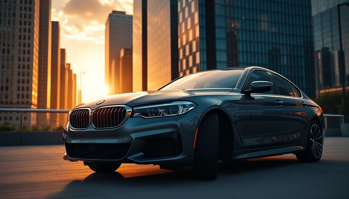 Stunning Luxury BMW car showcased in a contemporary city setting with a polished exterior.