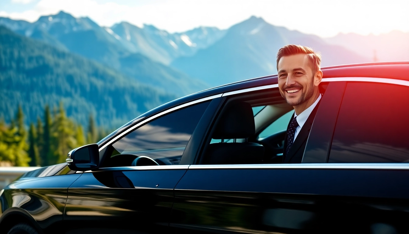 Experience the luxury of vancouver to whistler car service with a professional chauffeur in a sleek sedan.