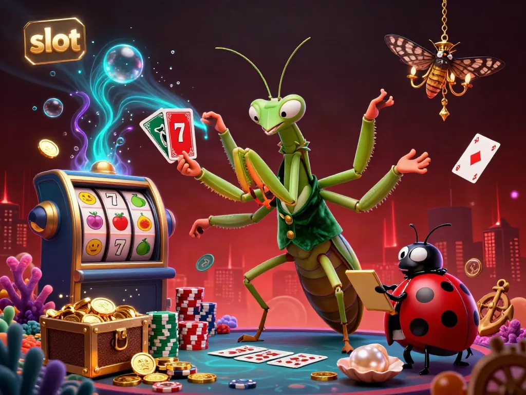 Menangkan slot dengan simbol buah berputar dan karakter lucu dalam ilustrasi kasino yang memukau.